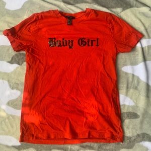 Red “Baby Girl” tee